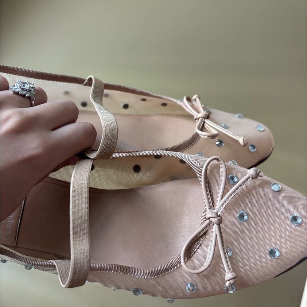 Jeffrey Campbell Women's Releve Embellished Mesh Mary Jane Flats - Picture 3 of 6
